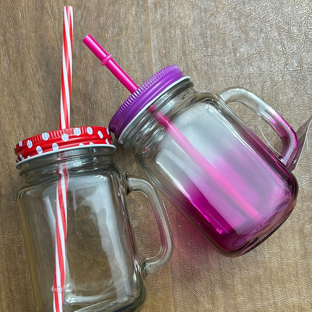 A set of glass mugs